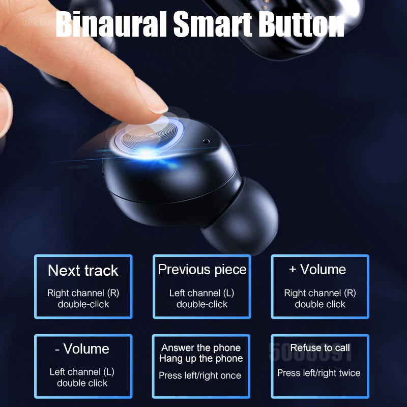 Bluetooth Earphone With LED Display