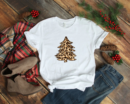 Festive Leopard Print Tee